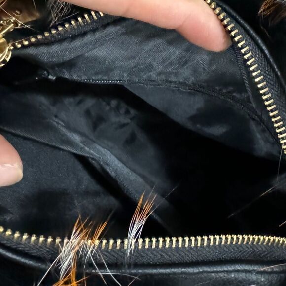 Colorful Handmade Luxury Real Fox Fur Top Handles Satchel Bag/Crossbody - Picture 16 of 16